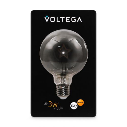 Лампа светодиодная Loft Led G95 3Вт 3000К E27 Voltega 8521 фото 6 Лампа светодиодная Loft Led G95 3Вт 3000К E27 Voltega 8521 фото 6