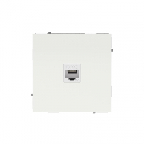 Розетка компьютерная 1-м KANT RJ45 кат.5E без шторки бел. песок DKC 7010663