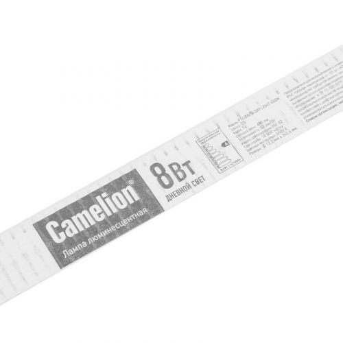 Лампа люминесцентная FT4-8W/54 8Вт T4 6500К G5 Camelion 3370 фото 5