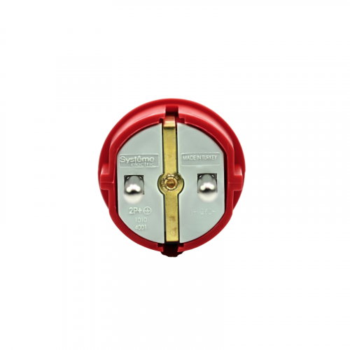 Вилка прямая 16А 2P+E 250В IP44 MultiSet каучук красн. SE MST4401RD фото 5
