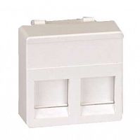 Адаптер на 2 RJ45(12) коннектора широкий шторки Simon27 сл. кость 27486-32