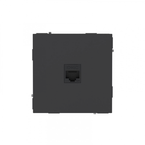 Розетка компьютерная 1-м KANT RJ45 кат.6A без шторки черн. уголь DKC 7012673