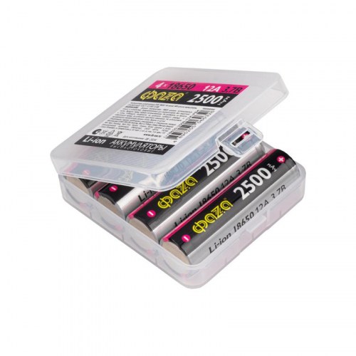 Аккумулятор 18650 3.7В Li-Ion 2500мА.ч без платы защиты PB-4 (уп.4шт) ФАZА 5060326 фото 3