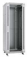 Шкаф монтажный телекоммуникационный напольный SH-05C-32U60/60 19дюйм для распред. и серверн. оборудования 32U 600х600х1610мм передн. стеклян. и задн. сплошн. метал. двери ручка с замком сер. (RAL 7035) Cabeus 7046c