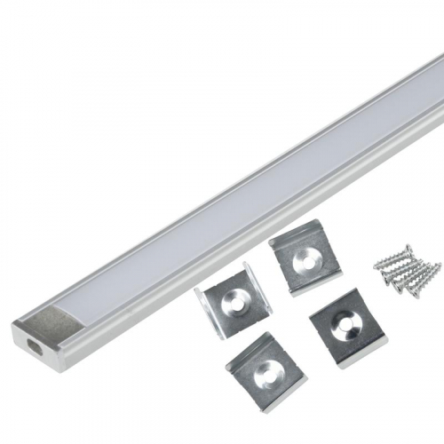 Профиль накладной UFE-K02 SILVER/FROZEN 200 POLYBAG L2000 матов. рассеив. в комплекте: 2 заглушки; 4 крепежа алюм. Uniel UL-00005027 Профиль накладной UFE-K02 SILVER/FROZEN 200 POLYBAG L2000 матов. рассеив. в комплекте: 2 заглушки; 4 крепежа алюм. Uniel UL-00005027