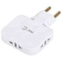 Разветвитель электрический 3-м 10А SPF-3-FL поворотн. бел. Эра Б0069088