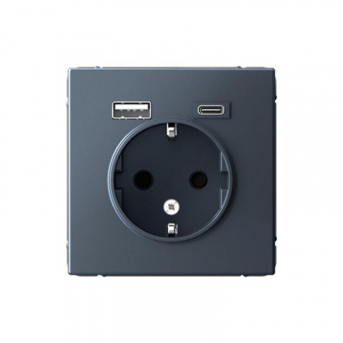Розетка ArtGallery 16А с 2-мя заряд. устройствами USB A+C 5В/2.4А/3А 2х5В/1.5А механизм грифель SE GAL000732 Розетка ArtGallery 16А с 2-мя заряд. устройствами USB A+C 5В/2.4А/3А 2х5В/1.5А механизм грифель SE GAL000732
