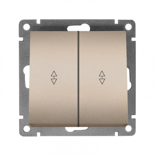 Переключатель проходной 2-кл. СП Афина 10А IP20 механизм шампань (ivory) UNIVersal A0026-Br Переключатель проходной 2-кл. СП Афина 10А IP20 механизм шампань (ivory) UNIVersal A0026-Br