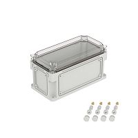 Корпус 300х150х160мм IP67 с прозр. крышкой 35мм с фланцами пластик. DKC 531311