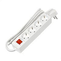 Удлинитель 4х1.5м с заземл. 16А IP20 3х1 с выкл. бел. Союз 2792