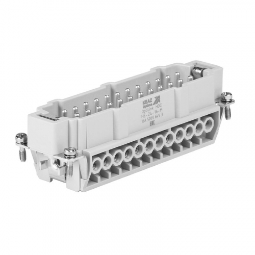 Вилка OptiLink HDC-HE-24-16-M-(0.75-2.5) 500В КЭАЗ 352264