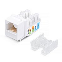 Модуль Keystone Jack RJ-45(8P8C) UTP неэкранир. кат.5e тип 90град. бел. PRO Rexant 02-0064