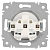 Розетка 1-м СП Accent 6-201-06 16А IP20 250В 2P перламутр. Intro Б0063667