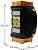 Фонарь аккумуляторный LED38100 76LED+4COB 4 реж. Type-C PowerBank пластик коробка черн./охра Ultraflash 15950