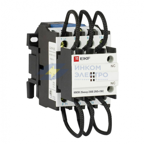 Контактор для конденсатора КМЭК 25квар 230В 2NО+1NC PROxima EKF ctrk-s-63-25-230 Контактор для конденсатора КМЭК 25квар 230В 2NО+1NC PROxima EKF ctrk-s-63-25-230