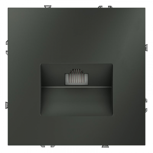 Розетка компьютерная 1-м СП S70 RJ45 кат.6 механизм титан Voltum VLS060106
