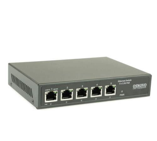 Коммутатор PoE 2.5G SW-5D-1(60Вт) Ethernet на 5 RJ45 портов OSNOVO 14344 Коммутатор PoE 2.5G SW-5D-1(60Вт) Ethernet на 5 RJ45 портов OSNOVO 14344