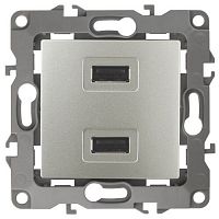 Устройство зарядное USB 12-4110-15 5В-2100мА перламутр ЭРА Б0027500