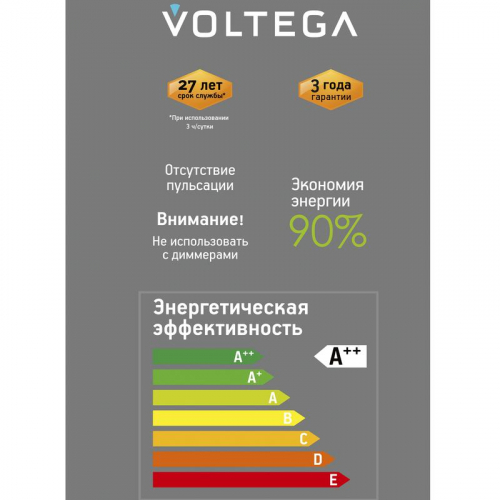 Лампа светодиодная филаментная Loft 271 GMS022 4Вт 3000К E27 Voltega 8573 фото 4
