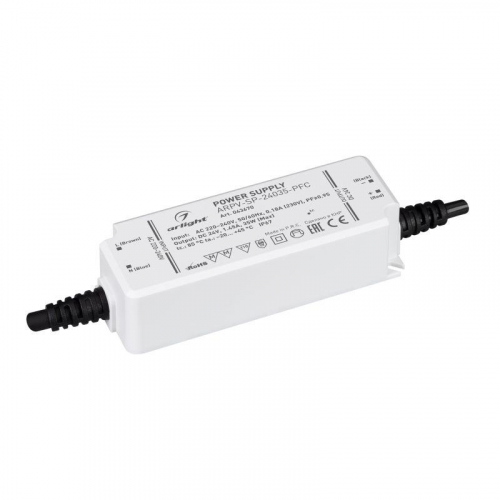Блок питания ARPV-SP-24035-PFC (24В 1.45А 35Вт) IP67 пластик Arlight 043670 Блок питания ARPV-SP-24035-PFC (24В 1.45А 35Вт) IP67 пластик Arlight 043670