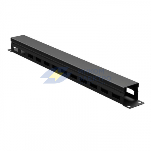 Органайзер кабельный 19дюйм с крышкой 1U глубина 40 мм RAL9005 DKC R5CP1941HEB Органайзер кабельный 19дюйм с крышкой 1U глубина 40 мм RAL9005 DKC R5CP1941HEB