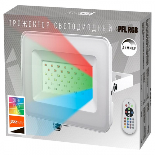 Прожектор светодиодный PFL-30W RGB 30Вт IP65 ДО WH JazzWay 5012103 фото 5