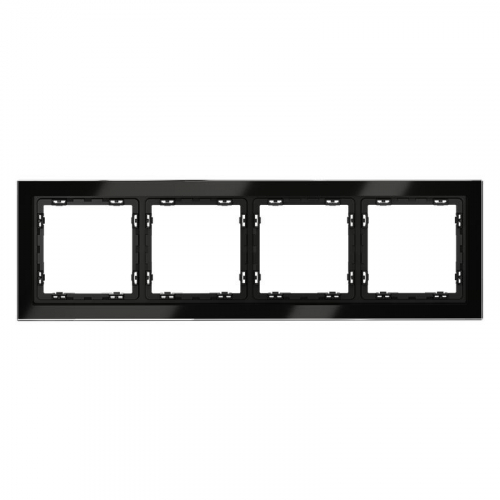 Рамка 4-м S70 стеклян. черн. Voltum VLS110408 Рамка 4-м S70 стеклян. черн. Voltum VLS110408