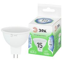 Лампа светодиодная GREEN LINE LED MR16-15W-865-GU5.3 GL 15Вт софит 6500К холод. свет GU5.3 220-240В Эра Б0070075