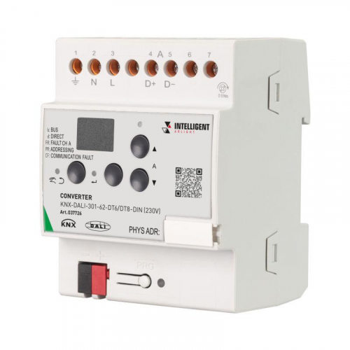 Конвертер KNX-DALI-301-62-DT6/DT8-DIN (230В) (IP20 пластик) INTELLIGENT ARLIGHT 037726 Конвертер KNX-DALI-301-62-DT6/DT8-DIN (230В) (IP20 пластик) INTELLIGENT ARLIGHT 037726