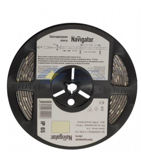 Лента светодиодная 71 426 NLS-5050WW60-14.4 IP20 12B R5 14.4Вт/м (уп.5м) Navigator 71426 Лента светодиодная 71 426 NLS-5050WW60-14.4 IP20 12B R5 14.4Вт/м (уп.5м) Navigator 71426