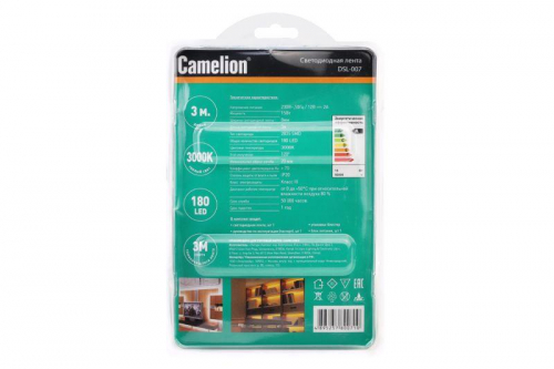 Лента светодиодная DSL-007 2835-60D IP20 3000К (уп.3м) Camelion 15693 фото 3 Лента светодиодная DSL-007 2835-60D IP20 3000К (уп.3м) Camelion 15693 фото 3