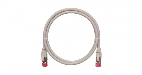 Патч-корд S/FTP 4 пары кат.6a (класс Ea) 500МГц 2хRJ45/8P8C BC (чистая медь) 26AWG (7х0.165мм) LSZH нг(А)-HFLTx сер. 0.5м NIKOMAX NMC-PC4SA55B-005-C-GY