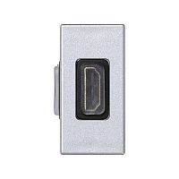 Плата с разъемом HDMI 22.5х45мм "мама-мама" алюм. Simon Connect K129B-8