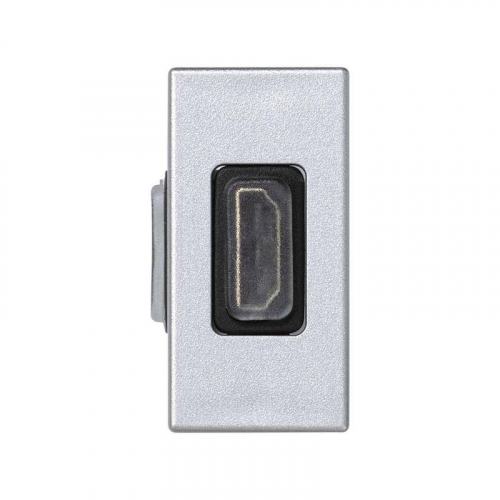 Плата с разъемом HDMI 22.5х45мм "мама-мама" алюм. Simon Connect K129B-8