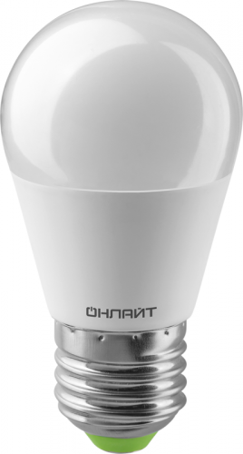 Лампа светодиодная 90 423 OLL-G45-9-230-4K-E27-FR 9Вт шар 4000К E27 90-240В PRO ОНЛАЙТ 90423 фото 2 Лампа светодиодная 90 423 OLL-G45-9-230-4K-E27-FR 9Вт шар 4000К E27 90-240В PRO ОНЛАЙТ 90423 фото 2