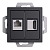 Розетка 2-м AtlasDesign HDMI+RJ45 кат.5E механизм карбон SE ATN001082
