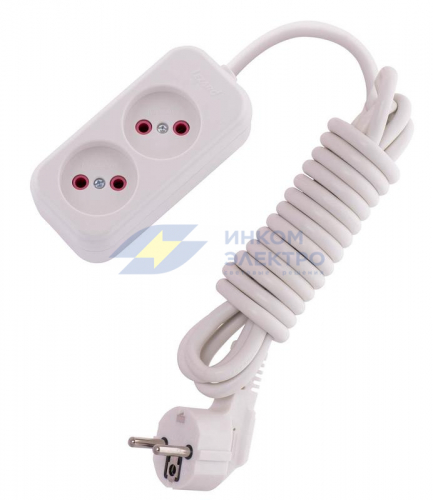 Удлинитель 2х3м без заземл. 16А IP20 Lila LEZARD 720-0203-203 Удлинитель 2х3м без заземл. 16А IP20 Lila LEZARD 720-0203-203