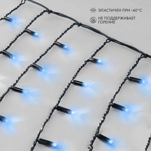 Гирлянда светодиодная "Айсикл" (бахрома) 4х0.6м 128LED син. 10Вт 230В IP67 провод каучук черн. Neon-Night 255-223 фото 2 Гирлянда светодиодная "Айсикл" (бахрома) 4х0.6м 128LED син. 10Вт 230В IP67 провод каучук черн. Neon-Night 255-223 фото 2