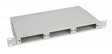 Кросс бокс оптический FO-CS-19-3FP-GY 19дюйм 1U на 3 адаптерные панели сер. Cabeus 11109c