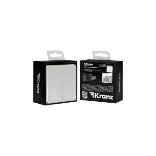 Выключатель для жалюзи 2-кл. СП ROUND MIELE 10А возвратный перламутр Kranz KR-78-0711-1 фото 6