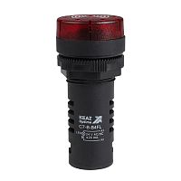 Зуммер с непрерывным сигналом OptiSignal Compact D22 С7-B-B4CL красн. с подсветкой 24В AC/DC КЭАЗ 362176
