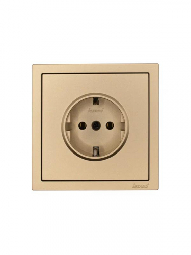 Розетка 1-мест. с/з ПБТ СП ZIMA IP20 10А безвинт. зажим зол. LEZARD 704-3688-122BQC фото 3 Розетка 1-мест. с/з ПБТ СП ZIMA IP20 10А безвинт. зажим зол. LEZARD 704-3688-122BQC фото 3
