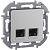 Розетка компьютерная 2-м Inspiria RJ45 кат.6 UTP механизм алюм. IEK 673842