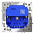 Розетка 1-м СП S70 16А с USB A+A с заземл. защ. шторки механизм сталь Voltum VLS040405