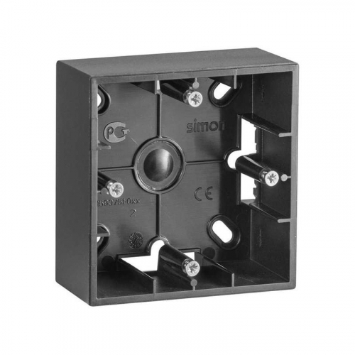 Коробка для наружного монтажа 1 пост графит Simon 1590751-038 Коробка для наружного монтажа 1 пост графит Simon 1590751-038