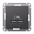 Розетка USB AtlasDesign тип A+A 5В/2.1А 2х5В/1.05А механизм базальт SE ATN001433
