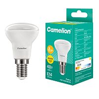 Лампа светодиодная LED4-R39/830/E14 4Вт рефлектор матовая 3000К тепл. бел. E14 150-265В Camelion 13353