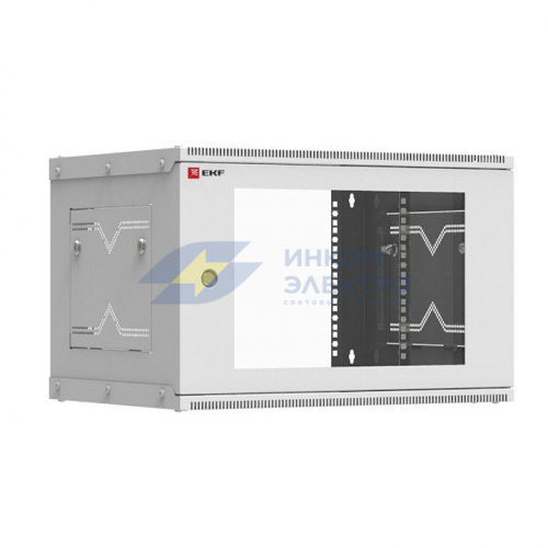 Шкаф телекоммуникационный Astra A 6U 600х450 настенный разборный дверь стекло PROxima EKF ITB6G450D