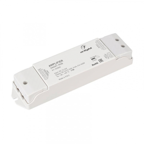 Усилитель SMART-RGB (12-24В 3х6А) (IP20 пластик) Arlight 023830