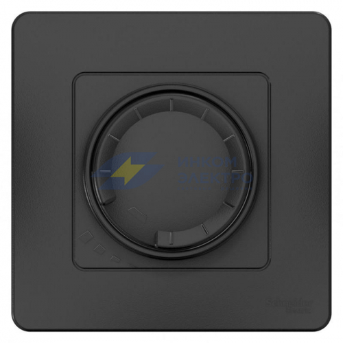 Светорегулятор (диммер) СП BLANCA поворотно-нажимной универсальный 400Вт антрацит SchE BLNSS040016